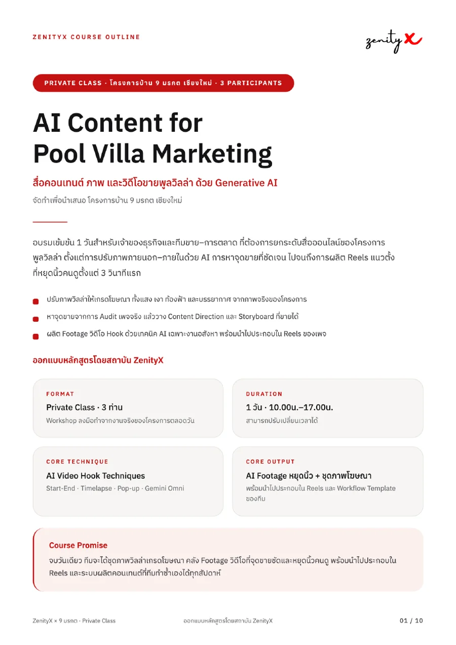 AI Content for Pool Villa Marketing